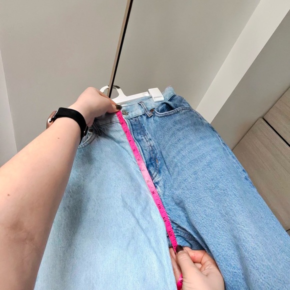 Reformation Cynthia Two Tone High Rise Straight Leg Jeans Size 28 - Picture 14 of 16